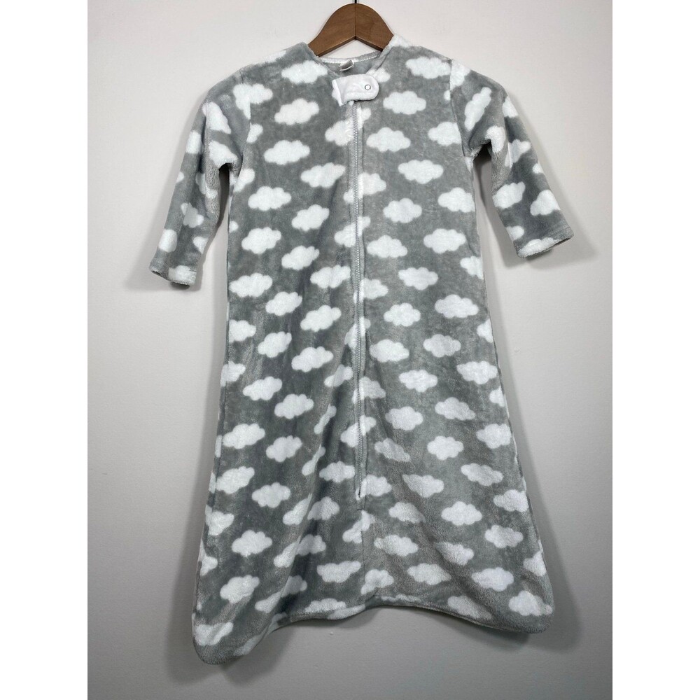HB Baby Sleep Sack 18-24M Gray Cloud Plush Zip Wearable Blanket